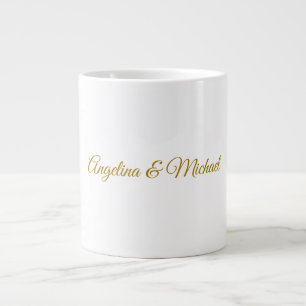 Kalligrafi Professionell Elegant Guld Färg Jumbo Mugg