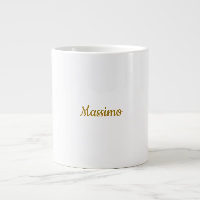 Kalligrafi Professionell Elegant Guld Färg Jumbo Mugg (Framsidan)