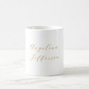 Kalligrafi Professionell Elegant Guld Färg Kaffemugg