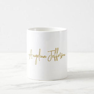 Kalligrafi Professionell Elegant Guld Färg Kaffemugg