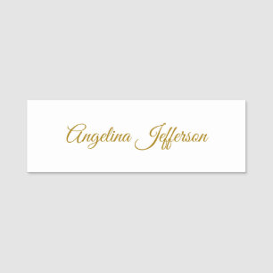 Kalligrafi Professionell Elegant Guld Färg Namnbricka