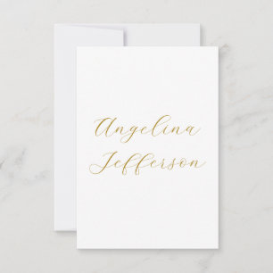 Kalligrafi Professionell Elegant Guld Färg OSA Kort