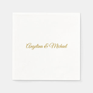 Kalligrafi Professionell Elegant Guld Färg Pappersservett