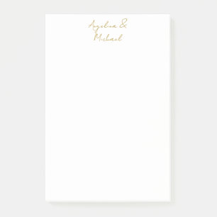 Kalligrafi Professionell Elegant Guld Färg Post-it Block