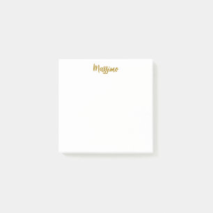Kalligrafi Professionell Elegant Guld Färg Post-it Block