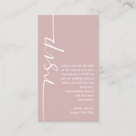 Kalligrafi QR-kod Dusty Ro Bröllop OSA Tilläggskort