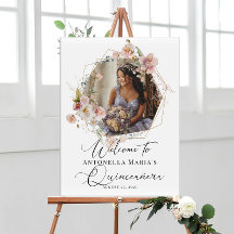 Kalligrafi Quinceanera fotovälkomstfotografering