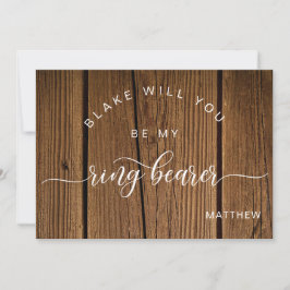 Kalligrafi Rustic Wood, var mitt Ring-bojkort. Anteckningskort