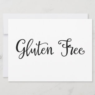 Kalligrafi Signal om kostbehov för "gluten Free"