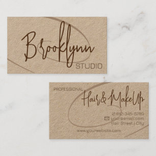 Kalligrafi Signatur Professionell Hårstudio Visitkort