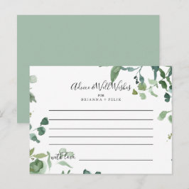 Kalligrafi, skript Foliage Bröllop Adapter Vykort