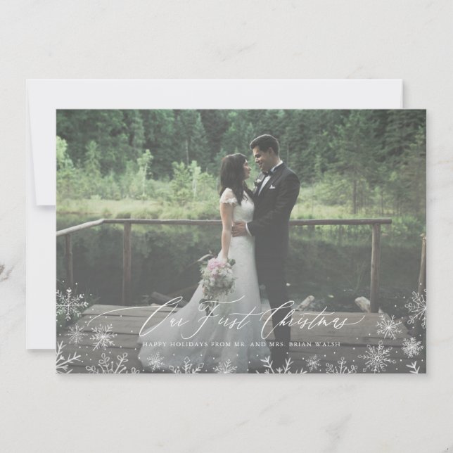 Kalligrafi Skript Första julen Nylott (Framsida)