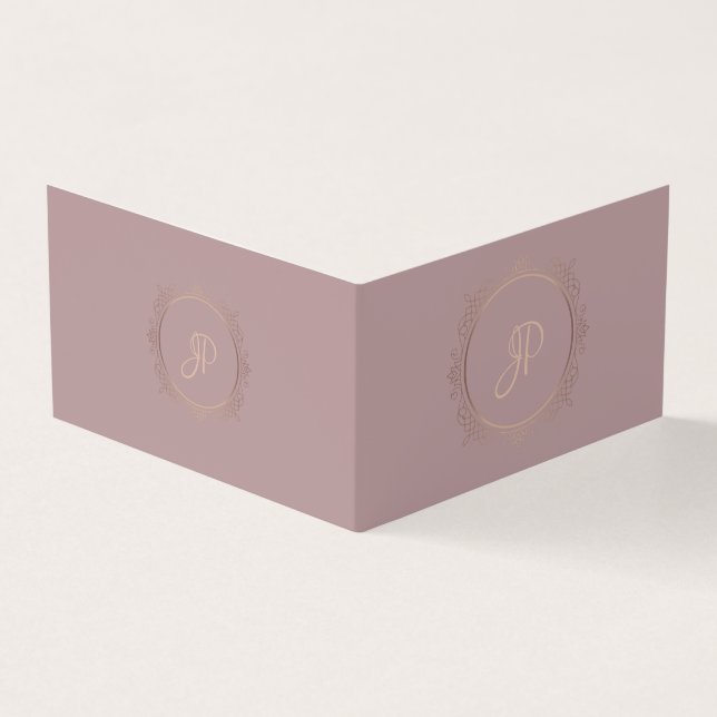 Kalligrafi Skriptmall Modern Elegant Visitkort (Utsida)