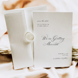 Kalligrafi Spara datummeddelande från Bröllop Inbjudningar