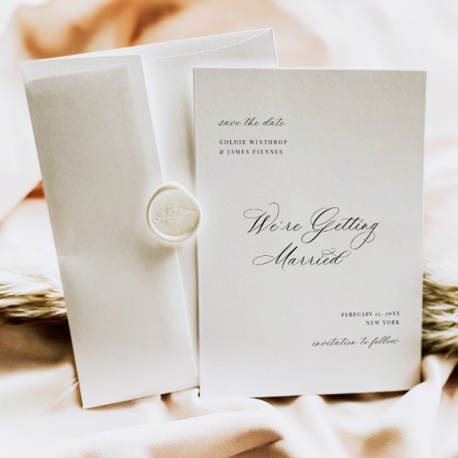 Kalligrafi Spara datummeddelande från Bröllop Inbjudningar (Skapare uppladdad)