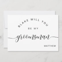 Kalligrafi, svart och vitt, var mitt Groomsman-kor