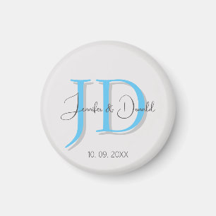 Kalligrafi trendig klassisk skriptmonogram magnet