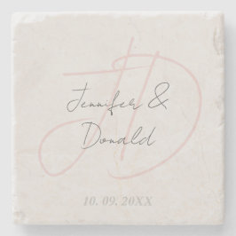 Kalligrafi trendig klassisk skriptmonogram stenunderlägg