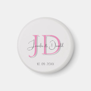 Kalligrafi trendig klassisk typsnittsmonogram magnet