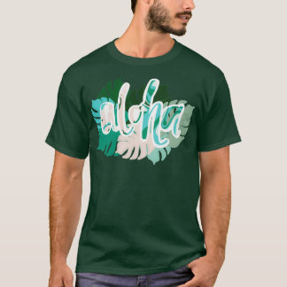 kalligrafi tropiska aloha t shirt