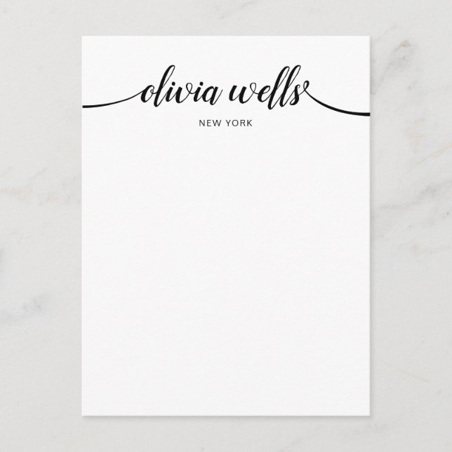 Kalligrafi Typografi Vykort (Framsida)