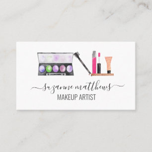 Kalligrafi Vattenfärgsminimalistisk makeup-artist Visitkort