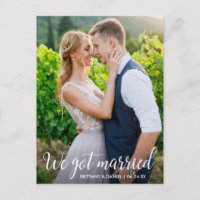 Kalligrafi Vi Har Married Bröllop par Photo