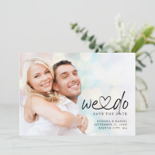 Kalligrafi Vi kopplar samman hjärtfoto QR-kod Spara Datumet