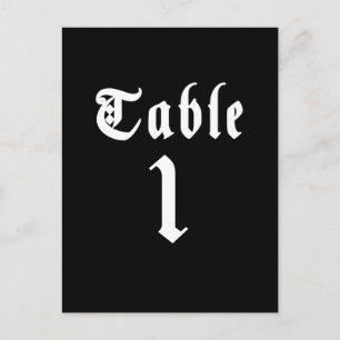 Kalligrafibord Nummer Postkort Vykort