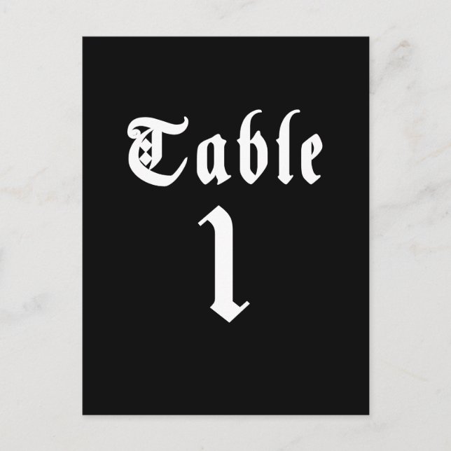 Kalligrafibord Nummer Postkort Vykort (Framsida)