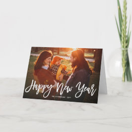 Kalligrafifoto för Gott nytt år-penselskript Helgkort