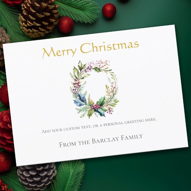 Kalligrafikort för guld God jul Helgdag Julkort (Skapare uppladdad)