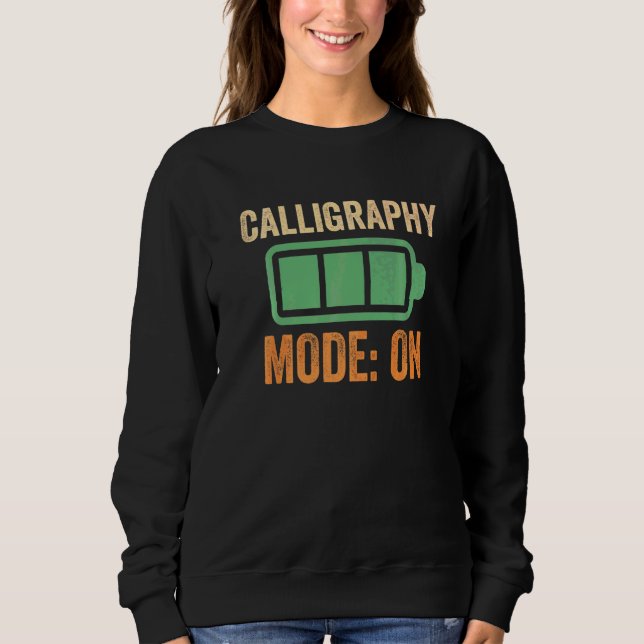 Kalligrafiläge på batteri t shirt (Framsida)