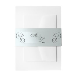 Kalligrafimonogram - Silver Band För Inbjudningskort