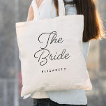 Kalligrafin i Bride Bröllop Tygkasse<br><div class="desc">Bag-märket Bride Bröllop Calligraphy Tote Bag har roligt och söt calligraphy,  tillsammans med den brud som ska bli dess nya efternamn.</div>