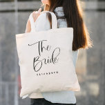 Kalligrafin i Bride Bröllop Tygkasse<br><div class="desc">Bag-märket Bride Bröllop Calligraphy Tote Bag har roligt och söt calligraphy,  tillsammans med den brud som ska bli dess nya efternamn.</div>