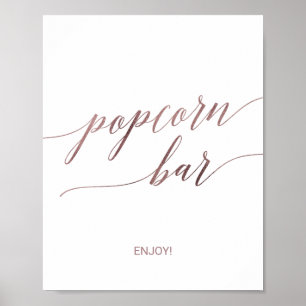 Kalligrafin i elegant Guld Popcorn Pub Poster