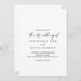 Kalligrafin Snyggt Bröllop  Inbjudningar