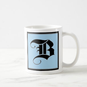 Kalligrafisk huvudstad Brev B Kaffe Mugg