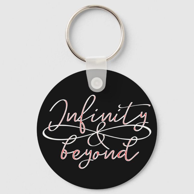 Kalligrafisk oändlig ändlös symbol för enkel oändl nyckelring (Framsida)