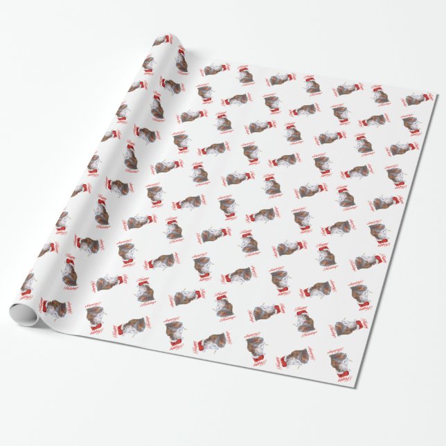 Kalligrafisk perserkatts presentpapper (Utrullad)