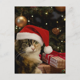 Kalligrafisk Santa Kitty vykort