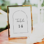 Kalligrafiskript Arch Ram Bröllop Bordsnummer<br><div class="desc">Modern design och elegant som skrivs ut Whimsical Minimal Script Arch Ram Bröllop Bordsnummer som kan anpassas med din text och lägga till varje bordsnummer-kort i din kundvagn, en efter en. Klicka på knappen "Anpassa" och använda verktyg som är utformat för att ändra mallen. Kolla in Graphic Art Design-arkivet för...</div>