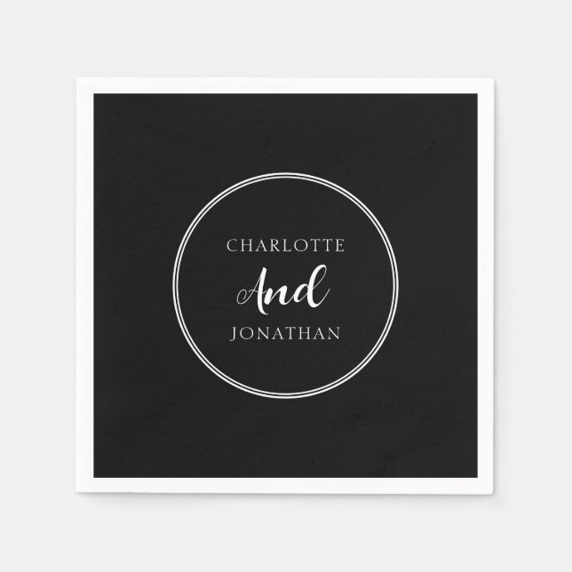 Kalligrafiskript för Elegant av minimalistisk Chic Pappersservett (Framsidan)