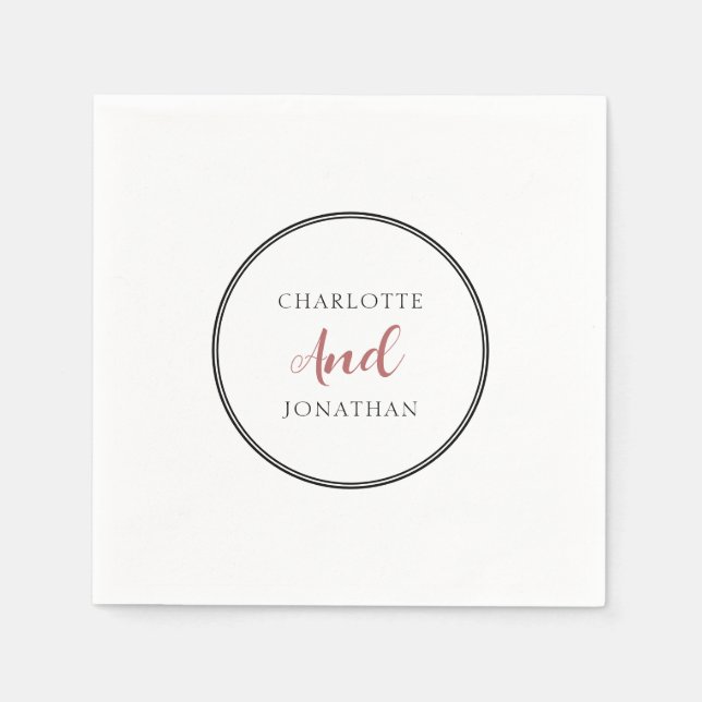 Kalligrafiskript för Elegant av minimalistisk Chic Pappersservett (Framsidan)