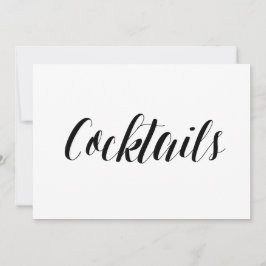 Kalligrafistil "Cocktails" Vigselförrättans skylt Inbjudningar