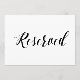 Kalligrafistil "Reserverad" Bröllpsskylt