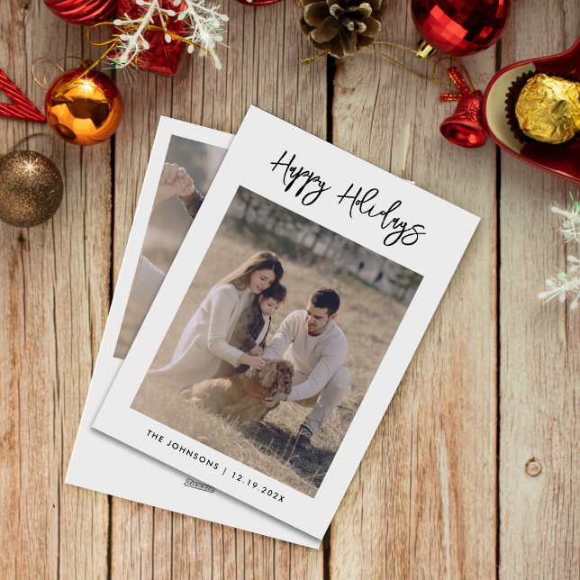 Kalligrafkort för fotnoter i julfamiljen julkort (Skapare uppladdad)