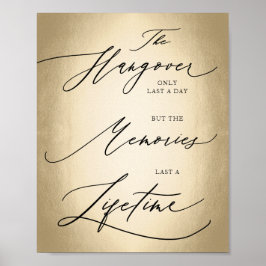 Kalligrafskript - signera endast Hangover Bröllop Poster
