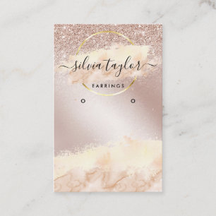 Kalligraphy art Earring visning card add logotyp Visitkort